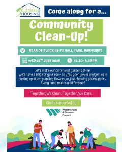 Join our Summer Roadshow - Community Clean-up, hall Park Burenside