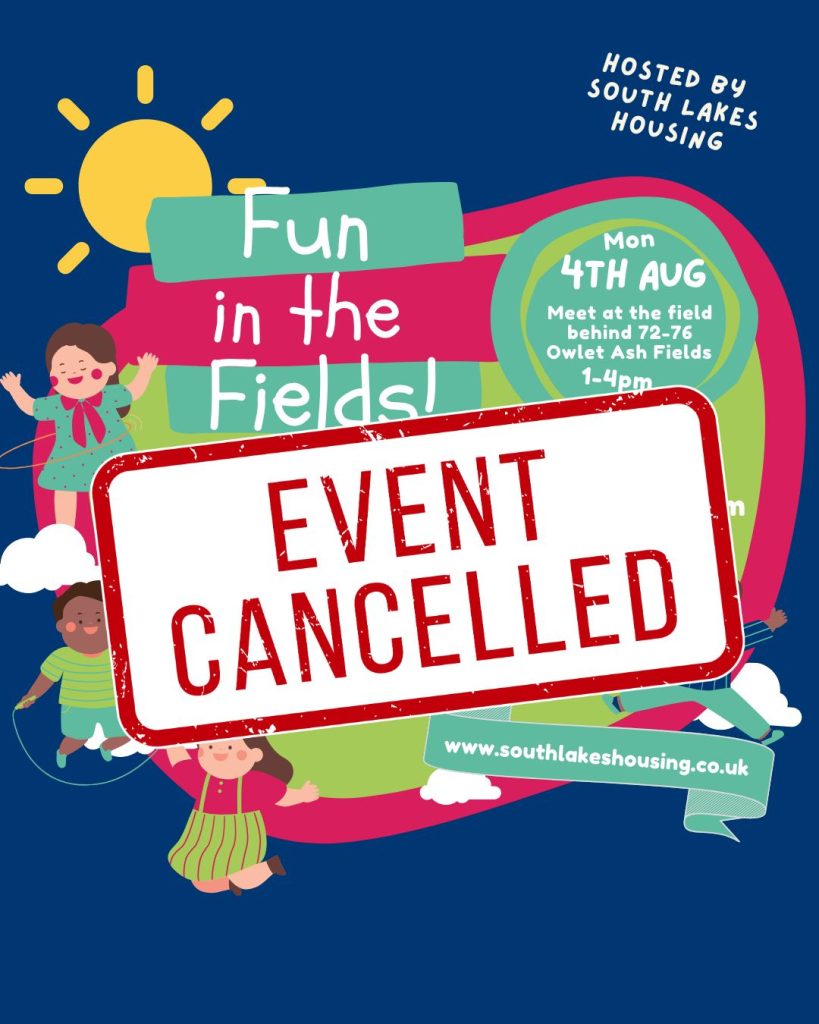 Event Cancellation – Owlet Ash Fields Summer Roadshow – Milnthorpe – Mon 4th Aug 1:00pm–4:00pm