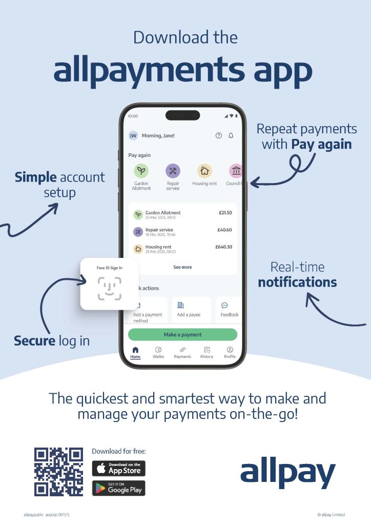 Important Information – Changes to the allpay app and website from 11th May 2026.