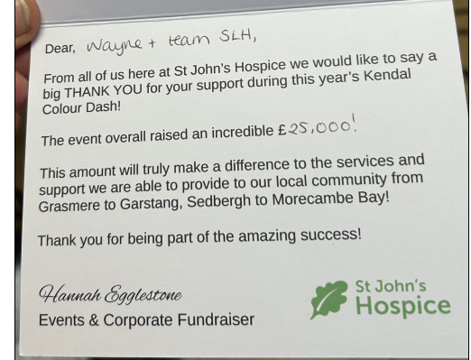 Kendal Colour Dash 2026 - St John's Hospice